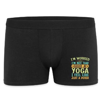 Yoga Just A Poser Funny Yoga - Men's Boxer Shorts - black - Front