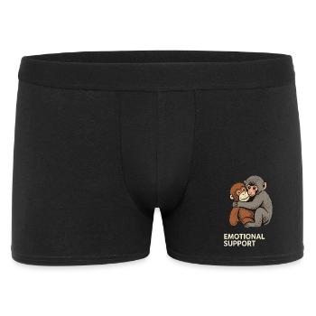 Emotional Support Baby Monkey Punch - Männer Boxer Shorts - Schwarz - Vorne