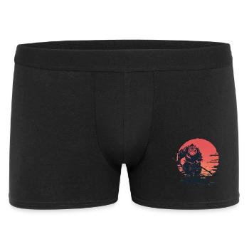 Tiger Samurai au Coucher du Soleil - Boxer Homme - noir - Devant