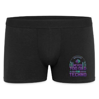 DJ de musique techno jamais trop vieux - Boxer Homme - noir - Devant