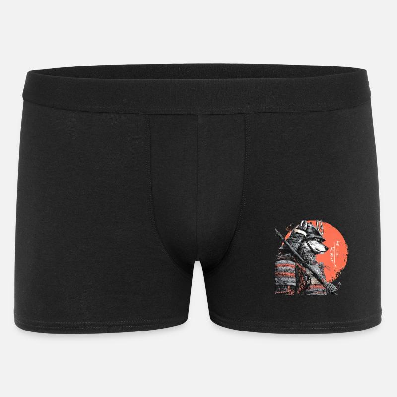 Wolf in Armor samurai  - Men's Boxer Shorts - black