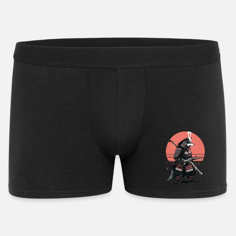Wolf-Samurai der Morgendämmerung - Männer Boxer Shorts - Schwarz