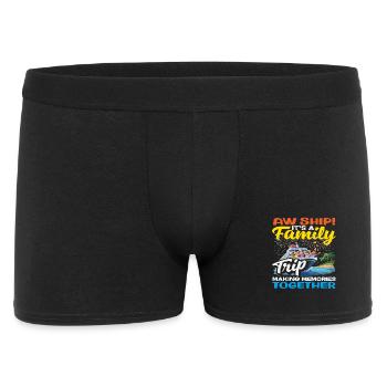Aw Ship Family Trip Making Memories Funny - Men's Boxer Shorts - black - Front