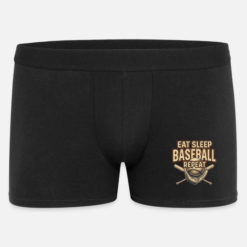 Mange Sommeil Baseball Répéter - Boxer Homme - noir