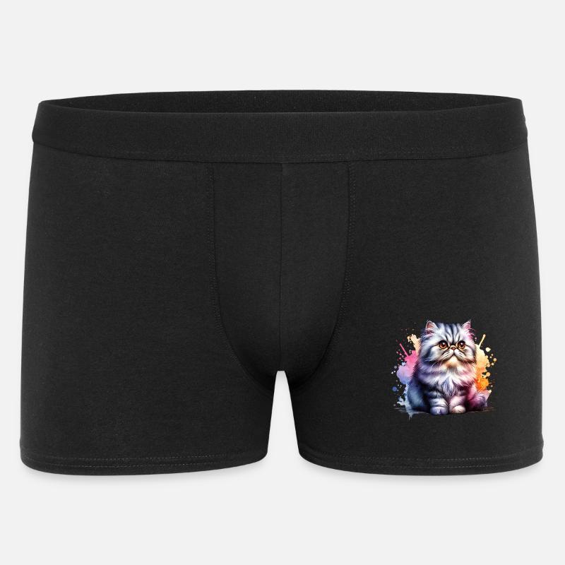 Perserkatze Geschenk - Männer Boxer Shorts - Schwarz