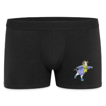 Kuh Eislaufen Schlittschuhe Wintersport - Men's Boxer Shorts - black - Front