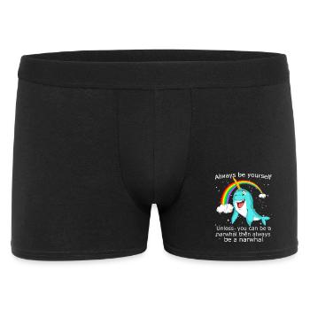 Always Be Yourself Unless You Can Be A Narwhal - Men's Boxer Shorts - black - Front