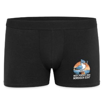  Nich Perfekt Aber Nordisch Echt Lustige Möwe Mit - Männer Boxer Shorts - Schwarz - Vorne