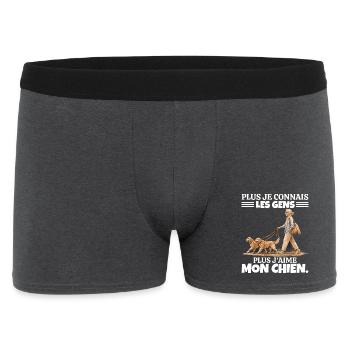 L'Amour de mon Papa : Hommage et Souvenir - Boxer Homme - charbon - Devant