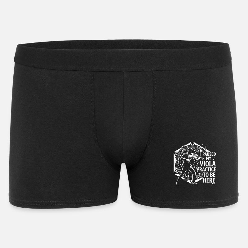 Bratsche Paused Viola Practice Musiker - Männer Boxer Shorts - Schwarz