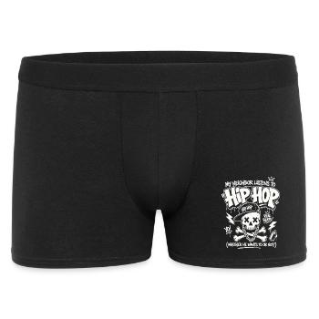 My Neighbor Listens To Hip Hop Funny Rap Shirt - Men's Boxer Shorts - black - Front