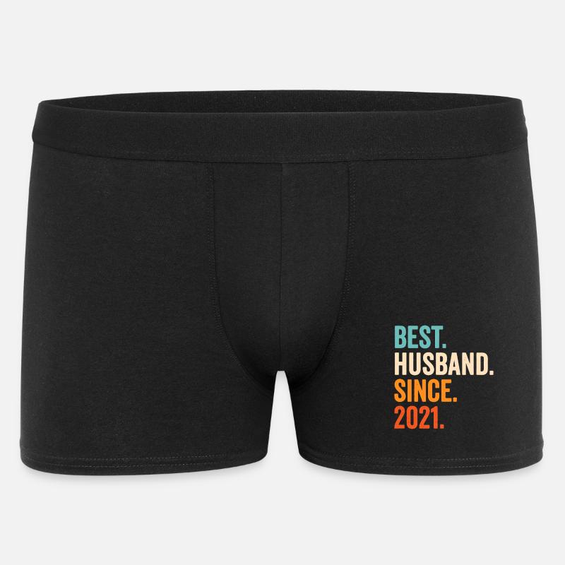 Bester Ehemann seit 2021 - Männer Boxer Shorts - Schwarz
