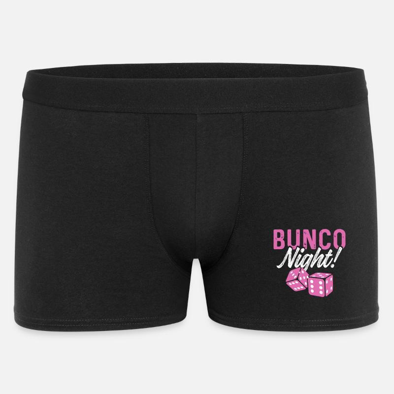 Bunco Night Dice in Pink Retro - Männer Boxer Shorts - Schwarz
