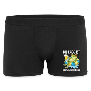 Die Lage Ist Besäufniserregend - Männer Boxer Shorts - Schwarz - Vorne
