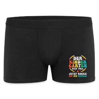 Kita Erste Klasse Schüler Kindergarten - Männer Boxer Shorts - Schwarz - Vorne