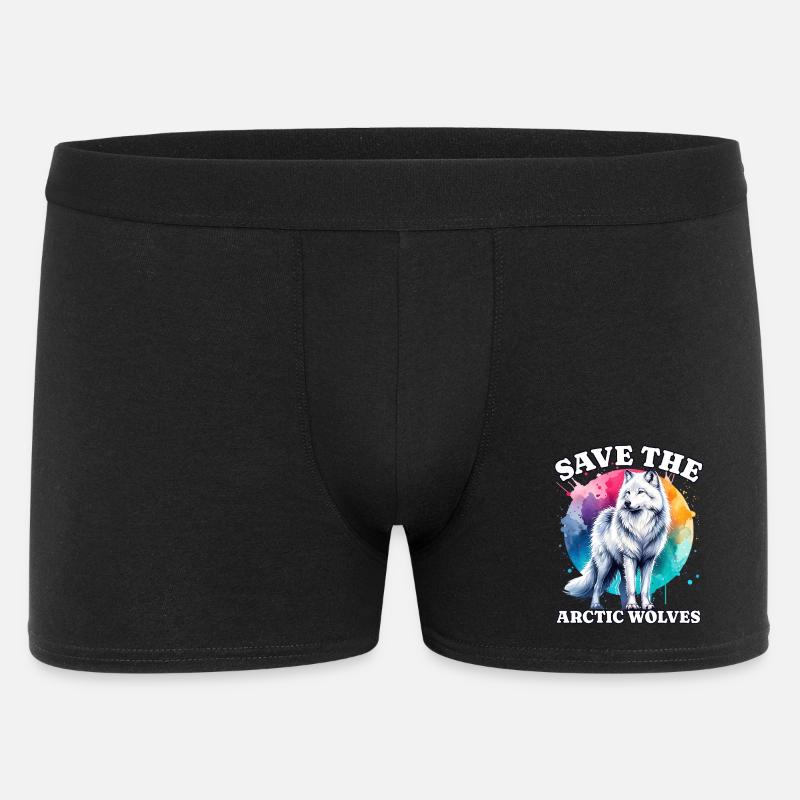 Polarwolf Save Arctic Wolf - Men's Boxer Shorts - black