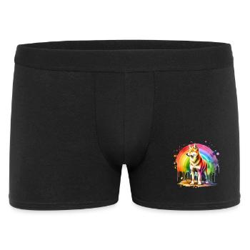 Australischer Wildhund Geschenk - Männer Boxer Shorts - Schwarz - Vorne