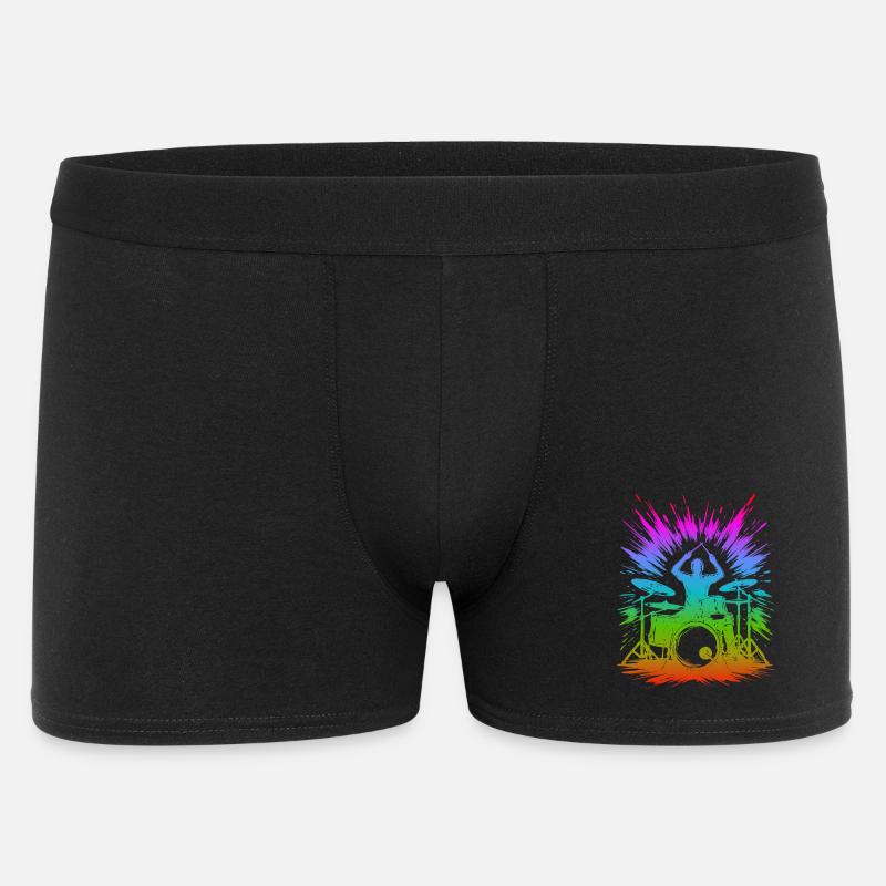 Rainbow Drum Splash - Men's Boxer Shorts - black