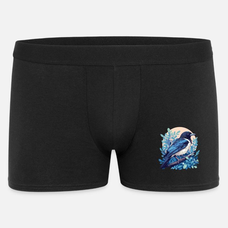 Elstern Elster - Männer Boxer Shorts - Schwarz