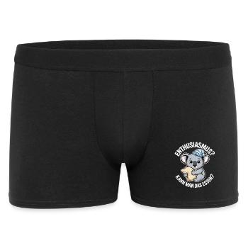  Enthusiasmus Kann Man Das Essen Müder Koala - Männer Boxer Shorts - Schwarz - Vorne
