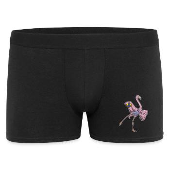 Flamingo Handballer Handball Sport - Männer Boxer Shorts - Schwarz - Vorne
