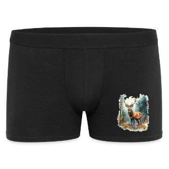 Cerf, chevreuil, cerf - Boxer Homme - noir - Devant