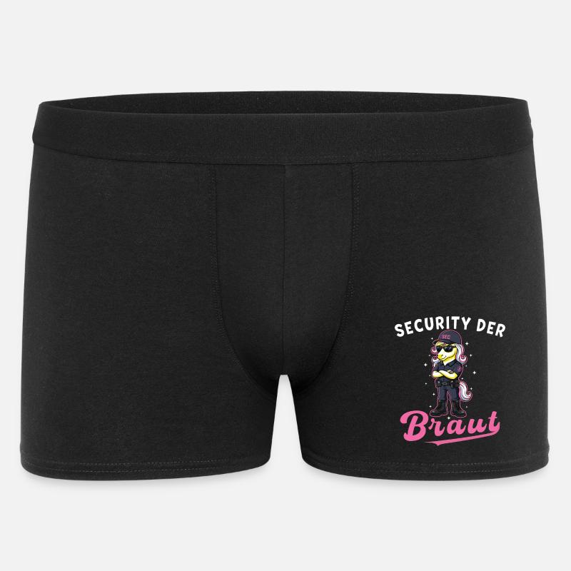 Sécurité de la licorne de la mariée pour un enterrement de vie de garçon - Boxer Homme - noir