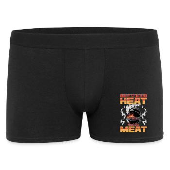 BBQ Grilling Meat Smoking Barbecue - Men's Boxer Shorts - black - Front