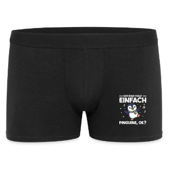 Ich mag halt einfach Pinguine OK Tanzen - Männer Boxer Shorts - Schwarz - Vorne
