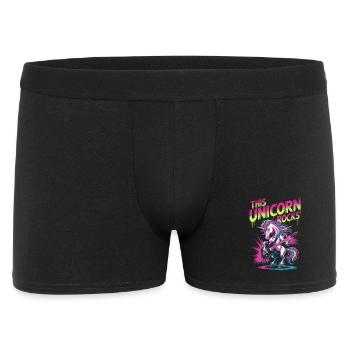 Unicorn Rock Neon-Gitarre - Männer Boxer Shorts - Schwarz - Vorne