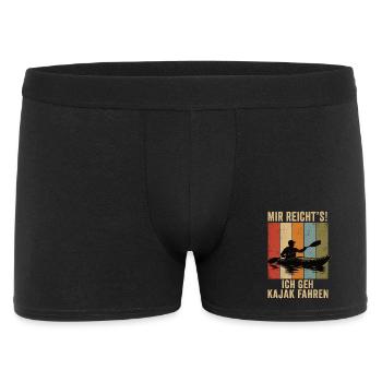 Mir reicht's Ich geh Kajak fahren Retro Kajak - Männer Boxer Shorts - Schwarz - Vorne
