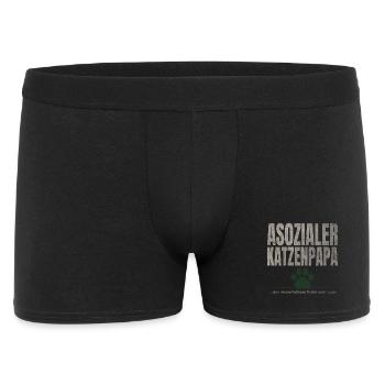 Asozialer Katzenpapa Pfote - Männer Boxer Shorts - Schwarz - Vorne