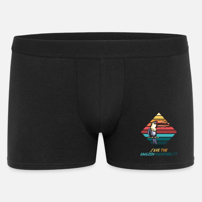 Save  – Regenwald retten - Männer Boxer Shorts - Schwarz