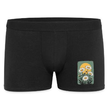 Daisies in the circle of the sun - Men's Boxer Shorts - black - Front