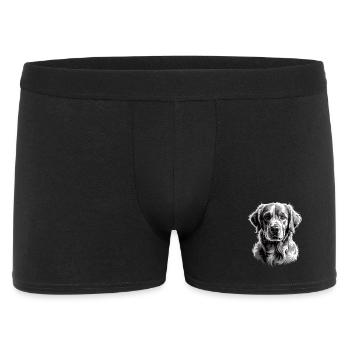 Golden Retriever - Männer Boxer Shorts - Schwarz - Vorne