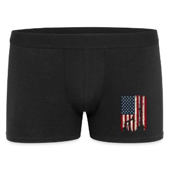 Patriotic Oilfield US Flag Roughneck - Men's Boxer Shorts - black - Front