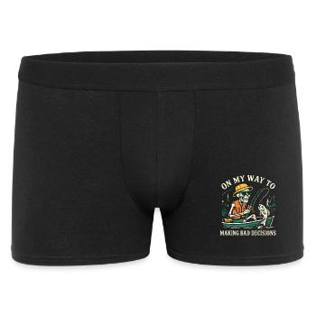 Fishing Humor On My Way To Making Bad Decisions - Men's Boxer Shorts - black - Front