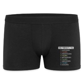 Taubenzüchter Spruch Lustig Taubenflüsterer - Männer Boxer Shorts - Schwarz - Vorne