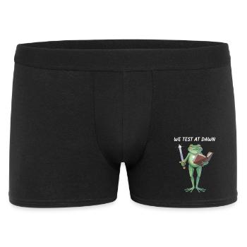 Morgendämmerungs-Froschkrieger - Männer Boxer Shorts - Schwarz - Vorne