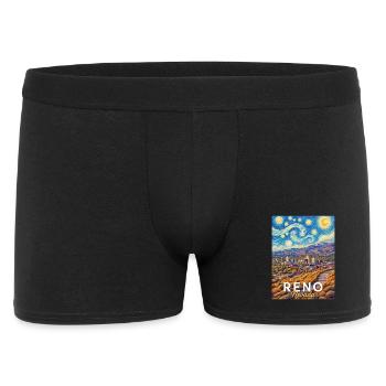 Reno Nevada starry sky over desert city - Men's Boxer Shorts - black - Front