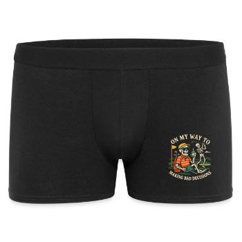 Golf Humor On My Way To Making Bad Decisions - Men's Boxer Shorts - black - Front