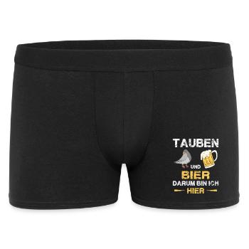Taubenzüchter Taube Taubenzucht Spruch Brieftaube - Männer Boxer Shorts - Schwarz - Vorne