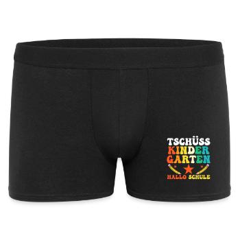 Kita Erste Klasse Schüler Kindergarten - Männer Boxer Shorts - Schwarz - Vorne