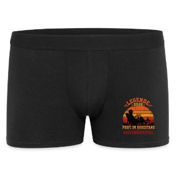 Legende 2026 Rentner Kreuzworträtsel - Männer Boxer Shorts - Schwarz - Vorne