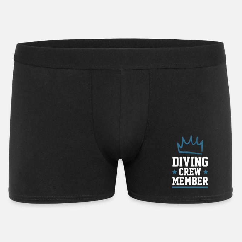 Diving Crew - Männer Boxer Shorts - Schwarz