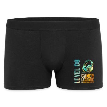 8. Geburtstag Junge Mädchen Gaming Level 8 Jahre - Männer Boxer Shorts - Schwarz - Vorne