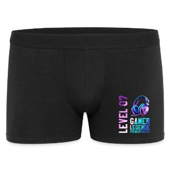 7. Geburtstag Junge Mädchen Gaming Level 7 Jahre - Männer Boxer Shorts - Schwarz - Vorne