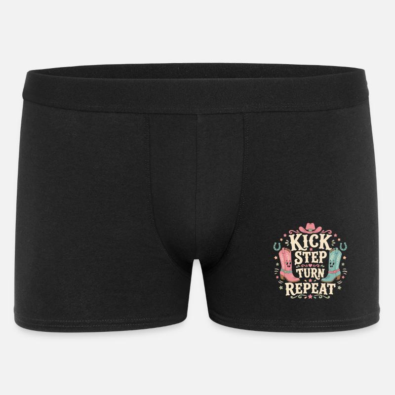 Kick Step Turn Repeat - Men's Boxer Shorts - black
