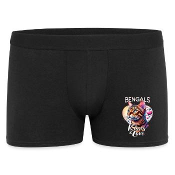 Amour des chats du Bengale - Boxer Homme - noir - Devant
