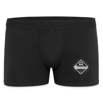 Rimini Emilia-Romagna in Italien Urlaub Souvenir - Männer Boxer Shorts - Schwarz - Vorne